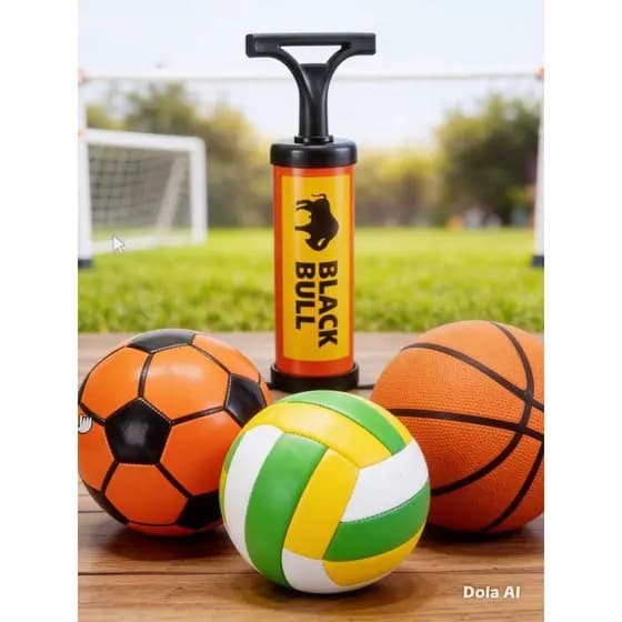 Kit Bolas Futebol + Vôlei + Basquete + Bomba de Ar