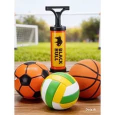 Kit Bolas Futebol + Vôlei + Basquete + Bomba de Ar