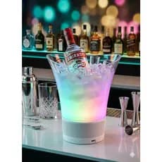 Balde Led Bluetooth Speaker Resfriador Bebidas Festa Iluminado Portatil