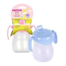Copo Infantil com Bico e Alça Atóxico Rosa Baby Azul Baby  310ml Sanremo