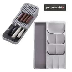 Kit Organizador de Talher Extensivo + Organizador de Facas Powermaid