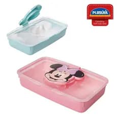 Porta Lenço Umedecido Hermetico Decorado Mickey Minnie Plasutil
