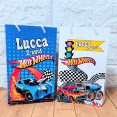 Sacolinha Personalizada - HOT WHEELS , Sacolinha Surpresa | Lembrancinha Festa | Pegue e Monte.