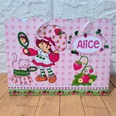Sacolinha Personalizada M - MORANGUINHO - aniversário, Lembrancinha, Festa Infantil.