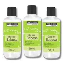 Kit 3x Óleo de Babosa Para Cabelo e Corpo Hidratação e Fortalecimento Para os Cabelos