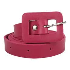 Cinto Feminino Fivela Quadrada Couro Sintético, Modelo Básico Ajustável, Combina Com Tudo - CF01