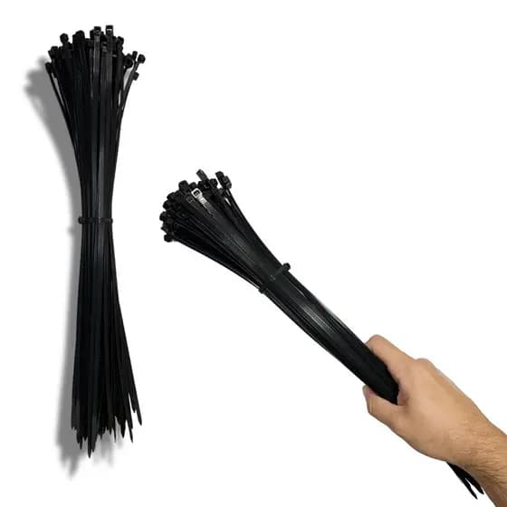 ABRAÇADEIRA PRETA 7,0X500MM - PACOTE COM 50 UNIDADES