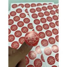 1000und 3x3 cm Adesivo Personalizada c/ Sua Logo Resistente a Temperatura