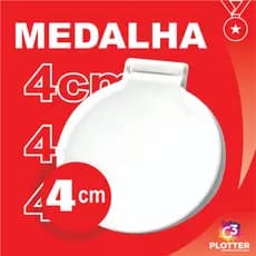 Medalha Acrílico Cristal 2mm Redonda Lisa 4 cm Kit 30 - 50 - 100 unidades