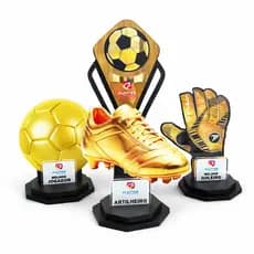 Troféus melhor Goleiro Artilheiro Jogador Campeão Em Acrílico