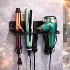 Suporte Chapinha Secador de Cabelo Babyliss Organizador de Parede 3 em 1Banheiro Quarto Com Parafuso