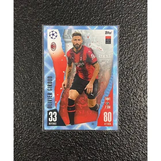 Carta Oliver Giroud #351 Atacante + 5 Cartas aleatórias diferentes Topps