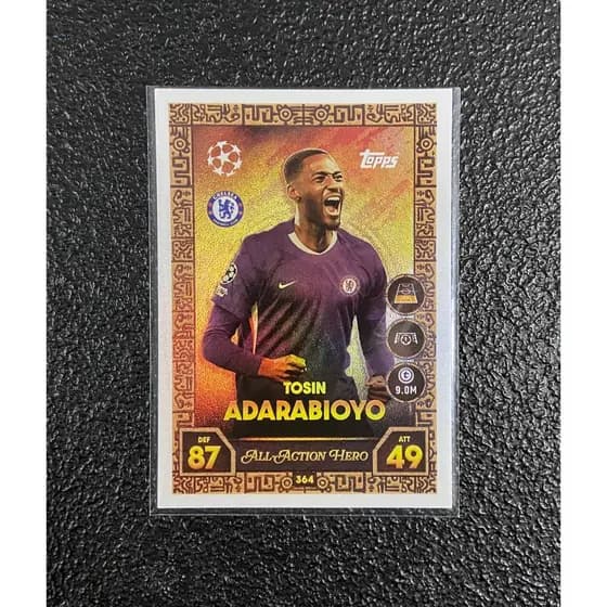 Carta Tosin Adarabioyo #364 All Action Hero + 5 Cartas aleatórias diferentes Topps