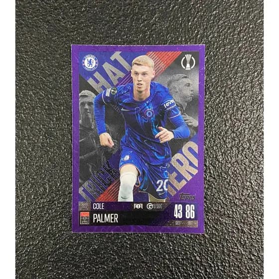 Carta Cole Palmer #327 Hat-Trick Hero + 5 Cartas aleatórias diferentes Topps