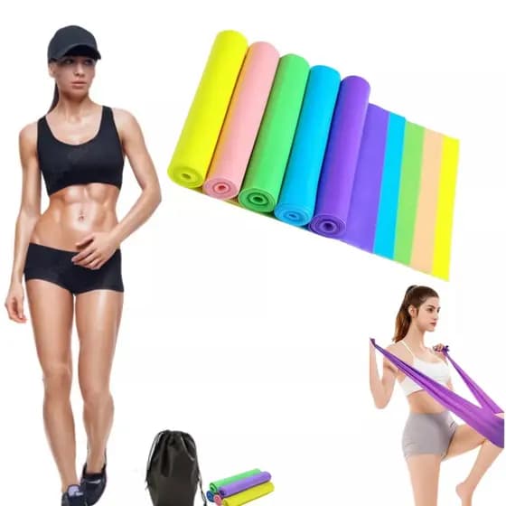 Kit 4 Faixas Elástica, Fisioterapia/exercício/fortalecimento