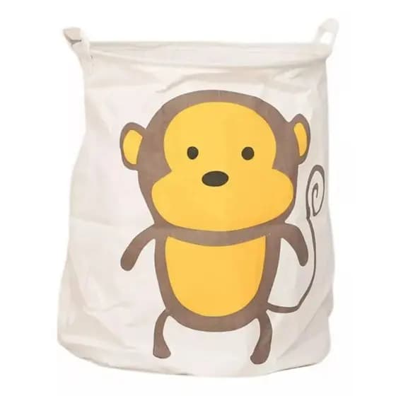 Cesto Multiuso Organizador de Brinquedos Macaco 40X50