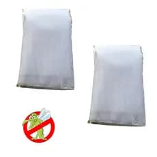Kit 2x Tela Mosquiteira  fixação em Velcro Anti-Mosquito Cor Branco
