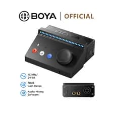 BOYA Rodízio X1 USB Interface De Áudio Mixer XLR-C 48V Placa De Som Para Streaming De Gravação De Podcast