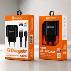 Carregador Completo Turbo 14W Micro USB V8 Hrebos HS-529V
