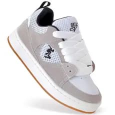 Tênis Infantil Masculino 3F Skate Escolar Skatista Casual Camurça Nylon Respirável Sola Confortável Antiderrapante
