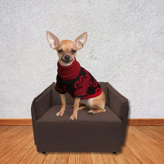 Caminha para Cachorro e Gato Retrátil Suede Marrom Siloe Decor