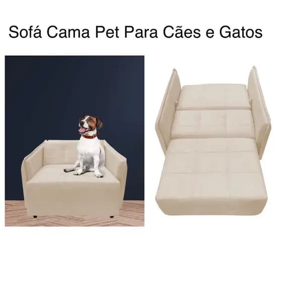 Sofa Cama Pet Caminha para Cachorro e Gato Retrátil Suede Variedade de Cores
