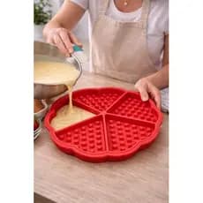 Forma Silicone Waffle Divisorias Antiadereco Facil Limpeza Resistente