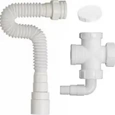 CONEXÃO CRUZETA ADAPTADOR P/ PIA E SIFÃO BRANCO EXTENSIVO