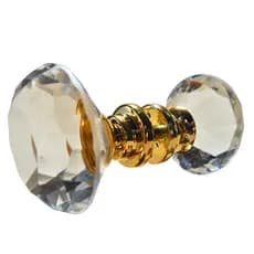 PUXADOR BOX CRISTAL GOLD 30MM P/ PORTA BOX  BANHEIRO