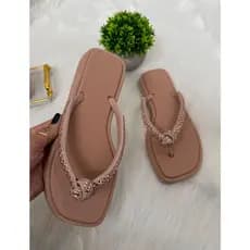 Chinelo feminino nó strass ELEGANTE CONFORT