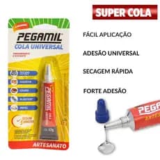 Cola Pegamil 17g Para Tecido Papel Madeira Couro Plástico