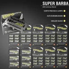 Kit Lâminas De Barbear Super Barba Black Alemã Corte Preciso