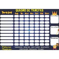 Imã de Geladeira Quadro de Tarefa Semanal com Caneta Escreve e Apaga Planer Principe Imantado