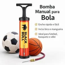 Bomba de Ar Manual Inflador Compacta Portátil Resistente com bico para bolas e equipamentos Copa