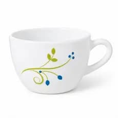 Conjunto 6 Xicaras Cafe Pequenas Ceramica Brancas Tropical Lagoon 130ml