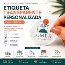 Etiquetas Adesivas Personalizadas Em Rótulo Vinil Transparente Prova D'água 3x3 4x4 5x5 6x6 7x7