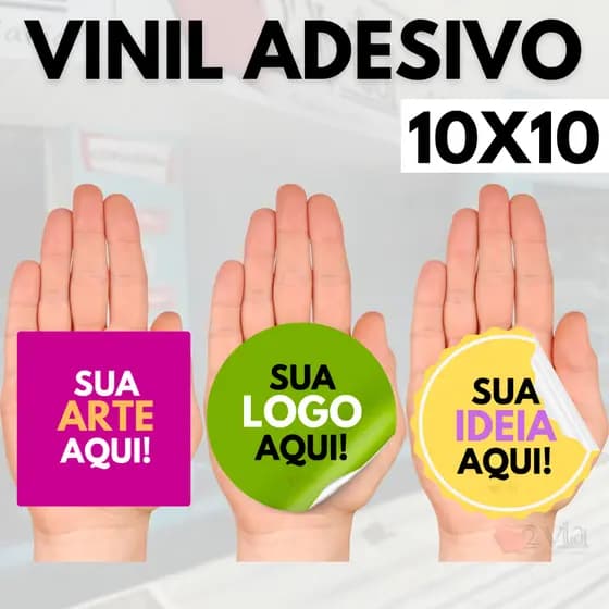 Adesivos 10x10 Personalizados Em Vinil à Prova Dágua Branco Ou Transparente Rótulo Etiqueta Adesiva
