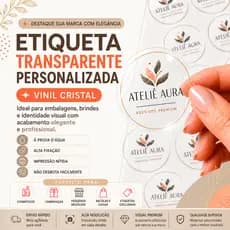 Etiquetas Adesivas Transparentes Personalizadas Em Rótulo Adesivo Vinil Prova Dágua 3x3 4x4 5x5 6x6