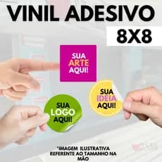 Adesivos 8x8 cm Personalizados Em Vinil à Prova Dágua Branco Ou Transparente Rótulo Etiqueta Adesiva