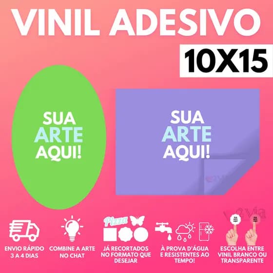 Etiquetas Adesivas 10x15 cm Personalizadas em Vinil à Prova D'água | Rótulos Adesivos Personalizados