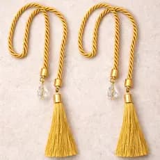 2 Cordoes Decorativo Premium com Cristal Lapidado e Tassel – Sabonete Líquido, Difusor ou Home Spray