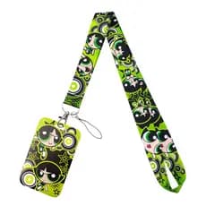Cordão para celular Powerpuff Girls/ID de estudante/Permissão de trabalho/Cartão de ônibus/Cartão de controle de acesso/