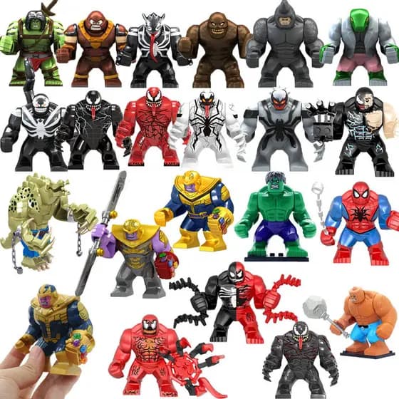 [7 cm de altura] Blocos de construção de heróis Minifiguras adultas/Montagem de pequenas partículas/Brinquedos educativo