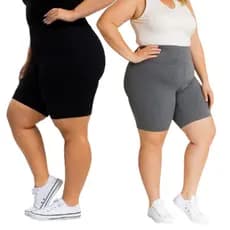 Bermuda Legging Plus Size Feminina Super Confortável Shorts Suplex Plus Size Cintura Alta