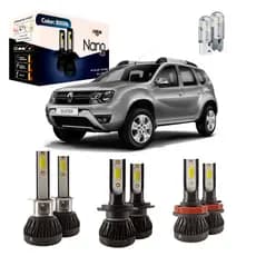Kit Super Led Plus Duster 2010 A 2025 30w 8000k Luxbeam Lâmpada Farol Alto Baixo Milha