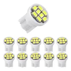Kit 20 Lampada T10 24v 8 Led Pingo Luz Atacado Farolete Placa Branca Azul Amarela Vermelha Verde