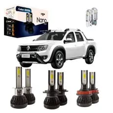 Kit Super Led Plus Oroch 2015 A 2025 30w 8000k Luxbeam Lâmpada Farol Alto Baixo Milha