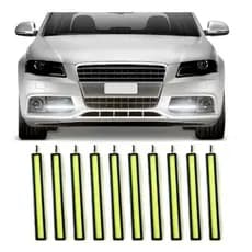 Kit 10 Barra Led Drl Farol Auxiliar 17cm Branca e Azul Claro 6500k 8000k Fita Automotivo