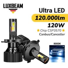 Par Ultra Led Canbus 120w 8000k 120.000lm H1 H4 H7 H11 9006 Lâmpada Canceller Efeito Xenon Sem Erro