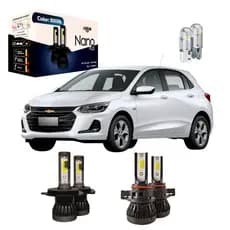 Kit Super Led Plus Onix 2020 2021 2022 30w 8000k Luxbeam Lâmpada Faro Alto Baixo Milha